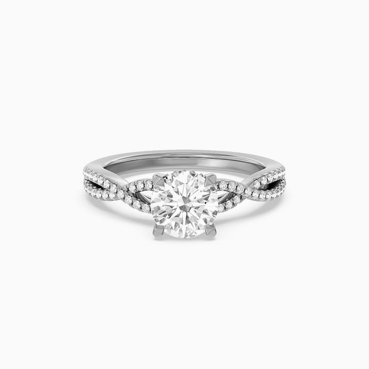 Lab Grown Lace Round Diamond Engagement Ring