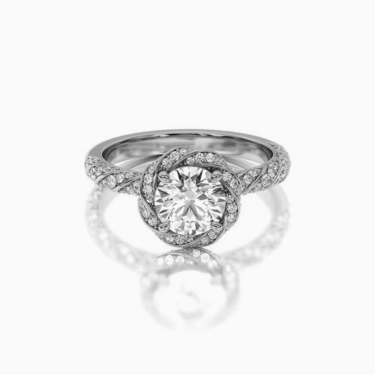 Lab Grown Round Diamond Eternity Engagement Ring