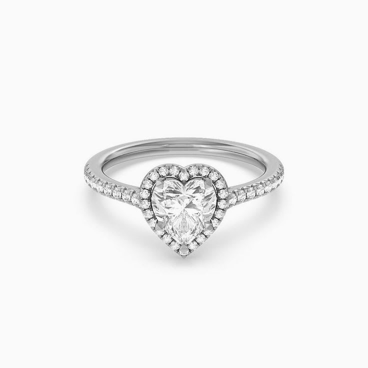 Lab Grown Heart Shape Diamond Engagement Ring
