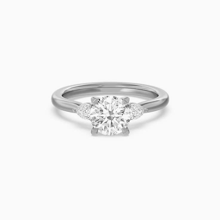 Three Stone Lab Grown Engagement Ring