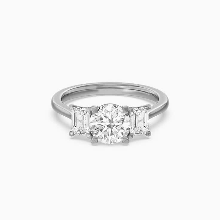 Classic Three Stone Lab Diamond Engagement Ring