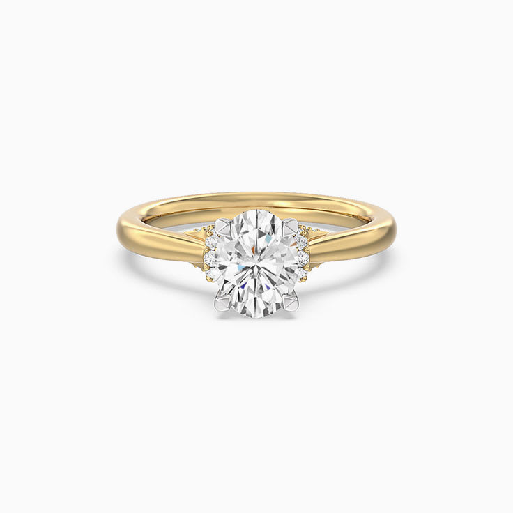 Claw Set Oval Lab grown Engagement Ring