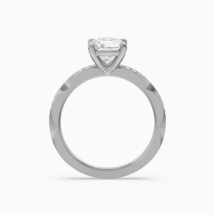 Solitaire Cushion Lab Diamond Ring