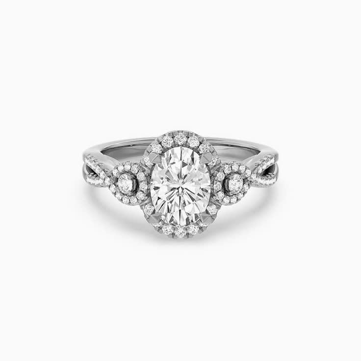 Oval Halo Lab Grown Diamond Ring