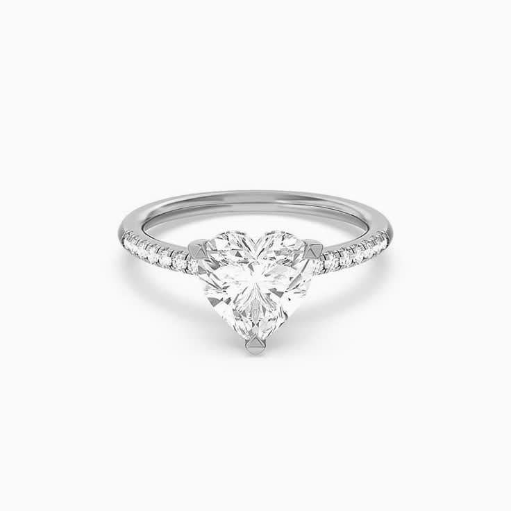 Lab Grown Heart Diamond Engagement Ring
