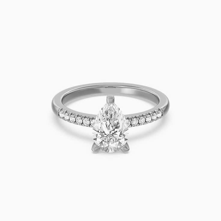Pear Lab Grown Diamond Engagement Ring