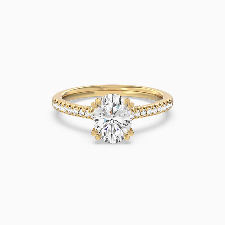 Womens Lab Diamond Oval Engagement Ring