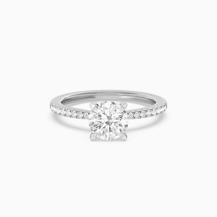 Classic Lab Grown Round Diamond Engagement Ring