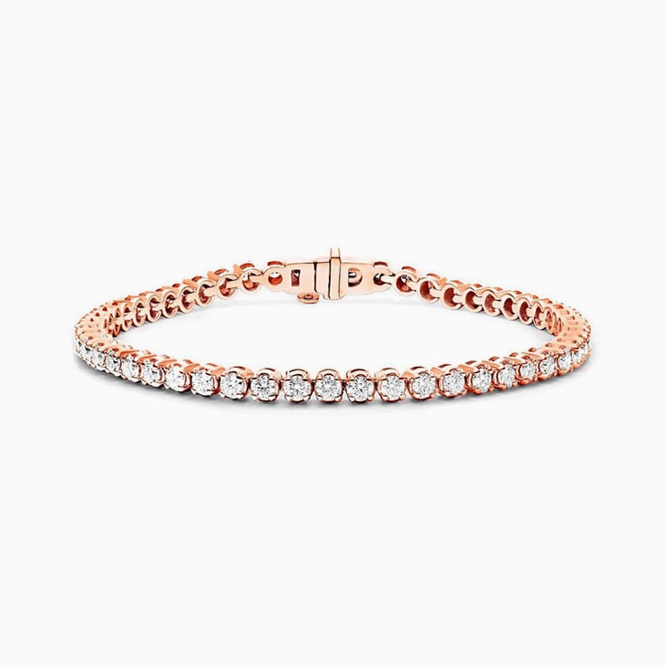 8 Carat Tennis Bracelet In A Four Claw Setting
