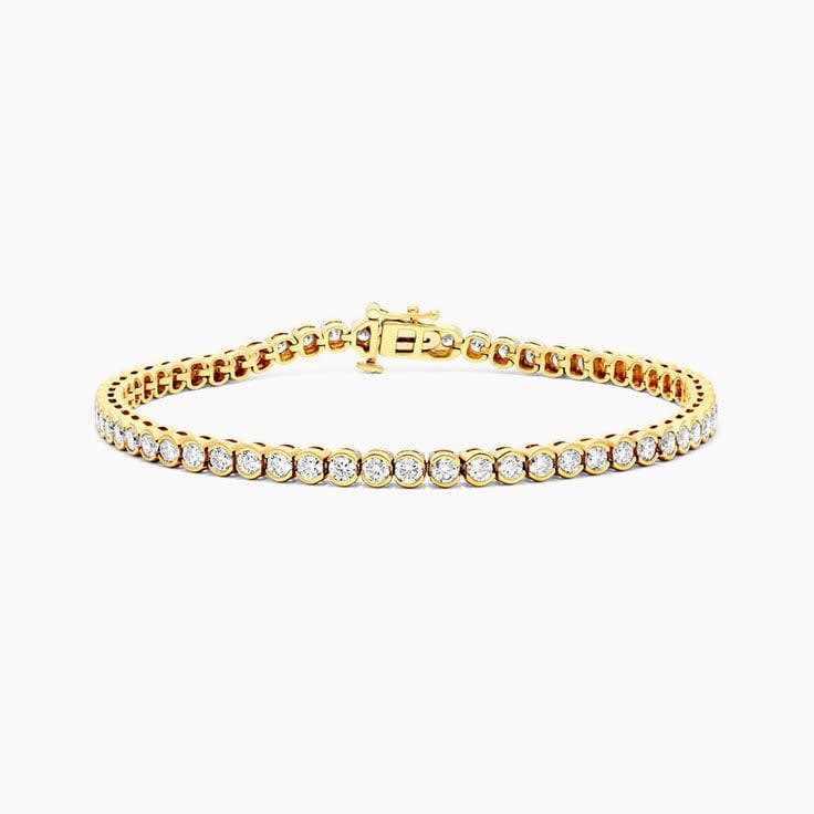 7 Carat Bezel Set Diamond Tennis Bracelet