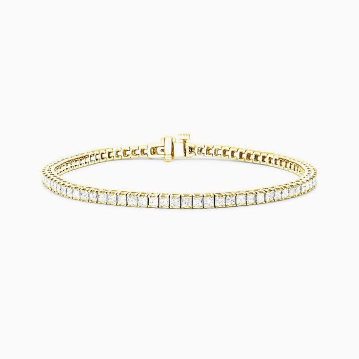 8 Carat Princess Cut Diamond Tennis Bracelet