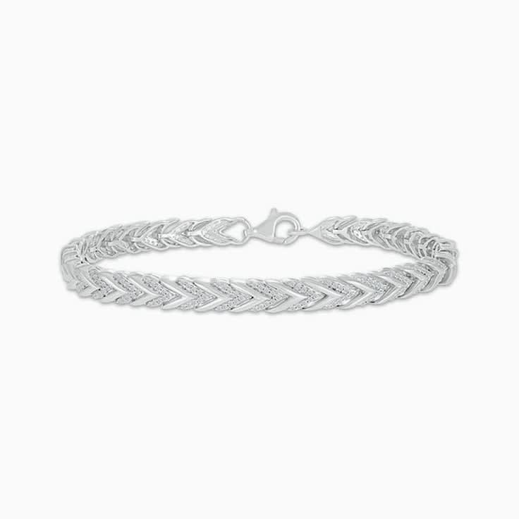 Patterned diamond Tennis Bracelet