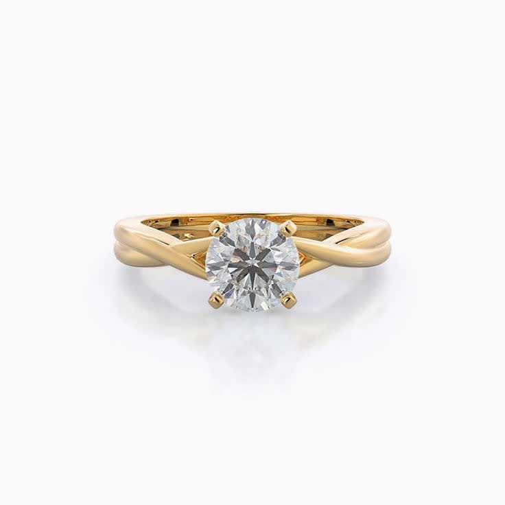 Round twisted engagement ring
