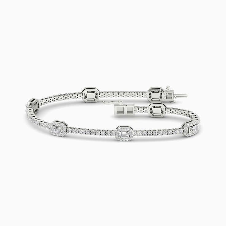Round And Emerald Tennis Bracelet