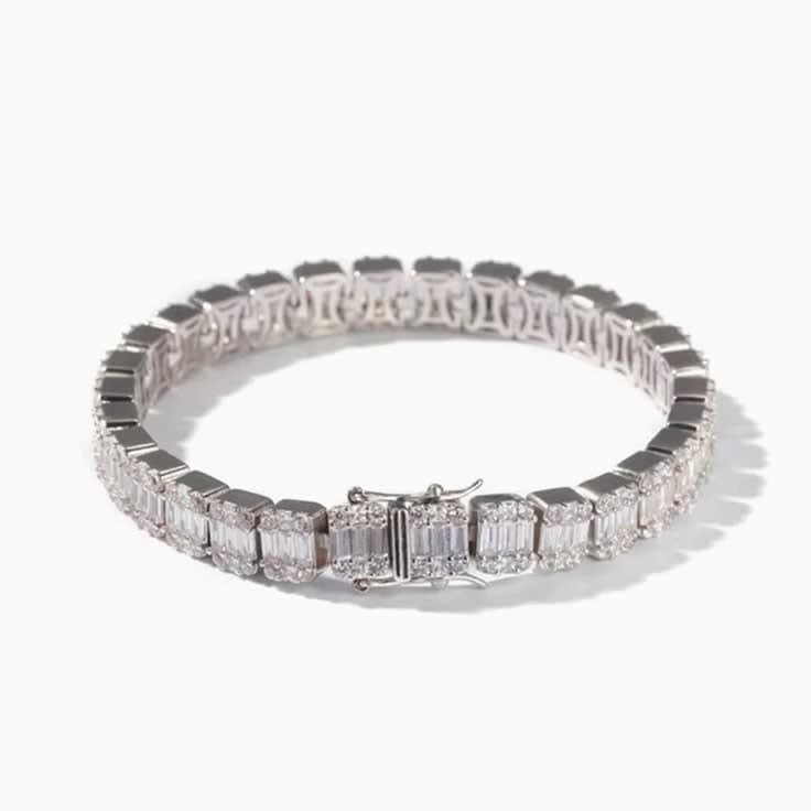 Cluster Diamond Tennis Bracelet