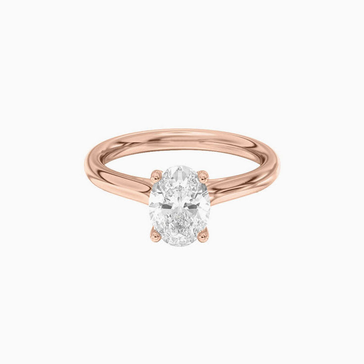 Classic Oval Diamond Engagement Ring