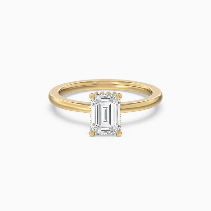 Emerald cut diamond Engagement Ring