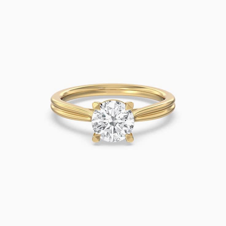 classic round diamond engagement ring