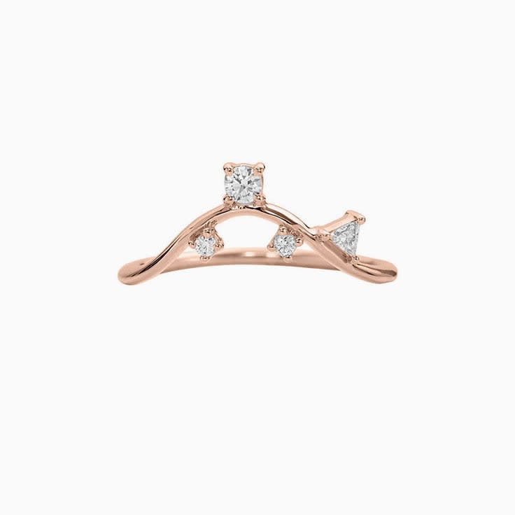 Notched wedding band
