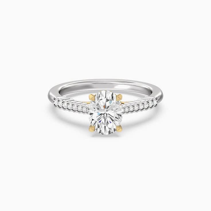 Cathedral Oval Engagement Ring