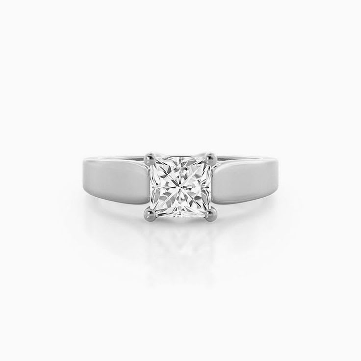 Square diamond engagement ring