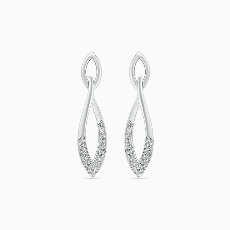 Diamond Accented Dangle Earrings