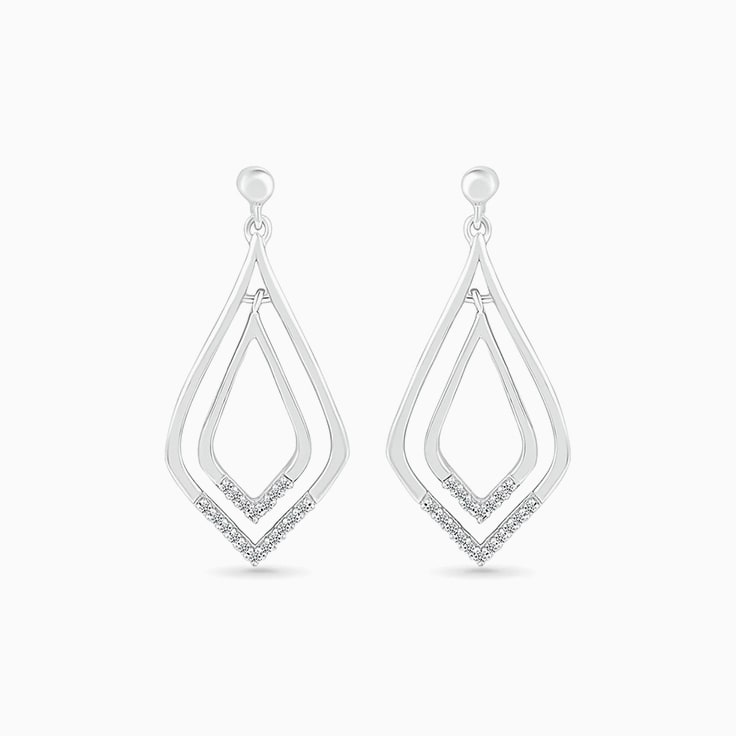 Dual Rhombus Drop Earrings