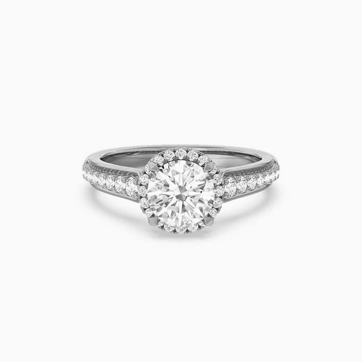 Halo engagement ring