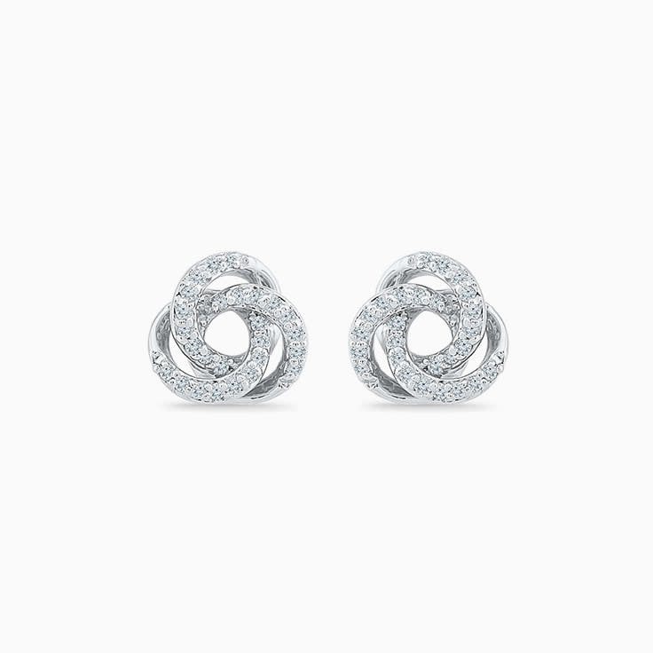 Triple Open Circle Diamond Studs