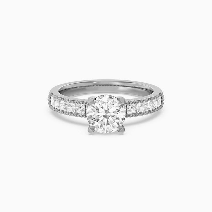 Channel set engagement ring