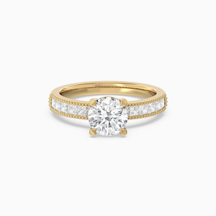 Channel set engagement ring