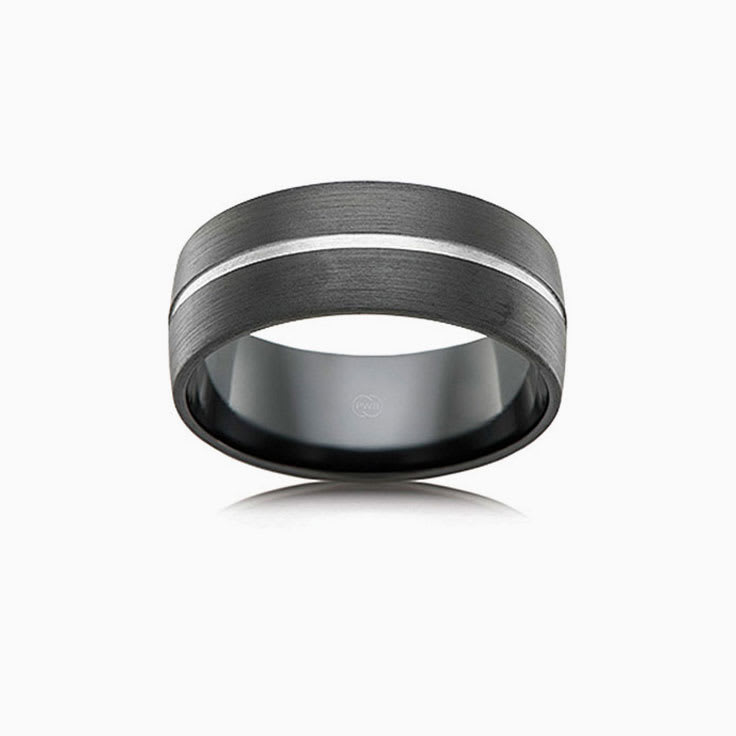 5mm zirconium mens ring