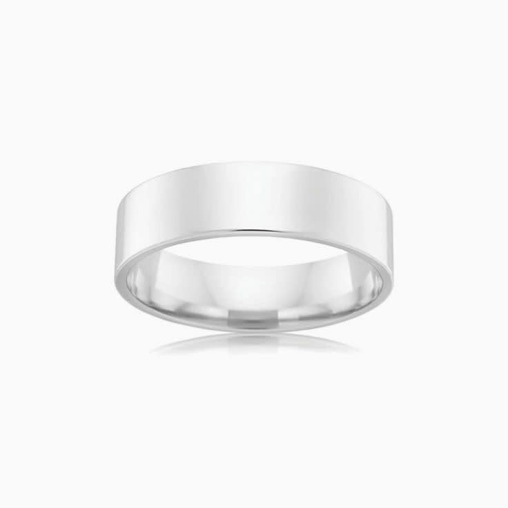 5mm flat classic comfort mens ring