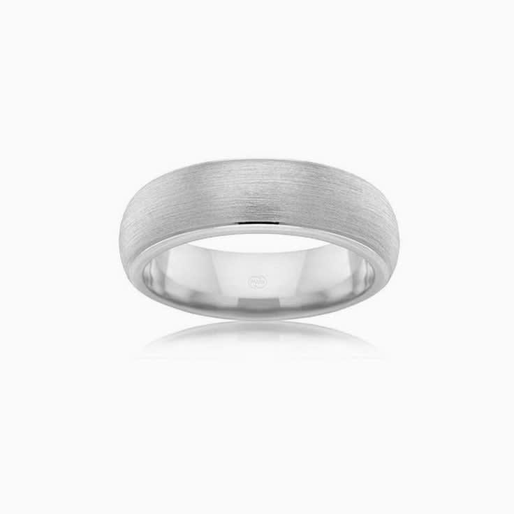 5mm Matt And Polish Mens Wedding Ring