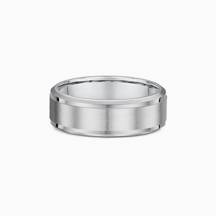 6mm Matt Finish Mens Wedding Ring