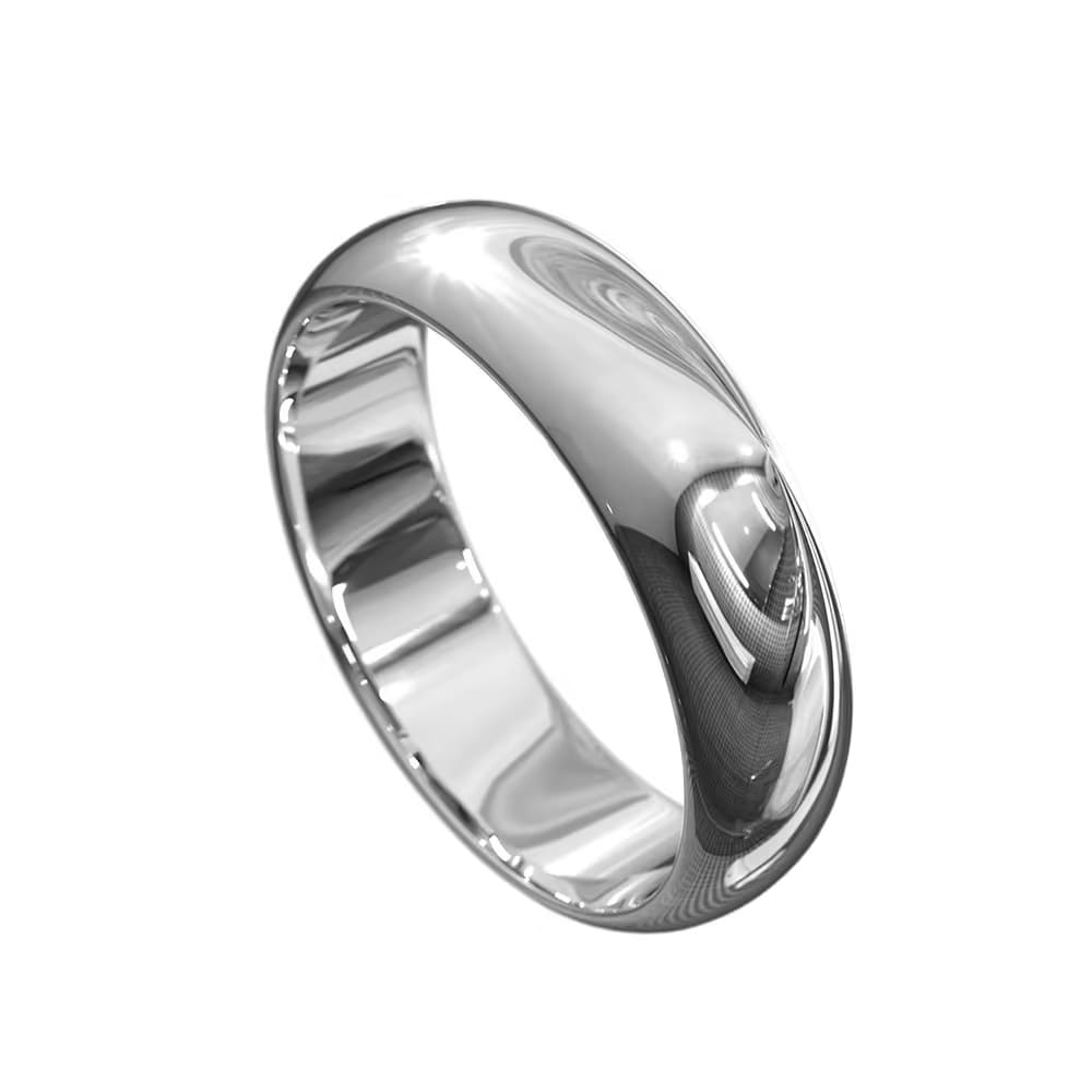 7mm Rounded Mens Wedding Ring