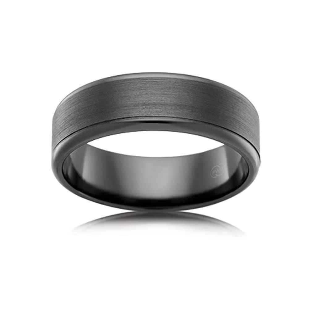 7mm Zirconium Mens Ring