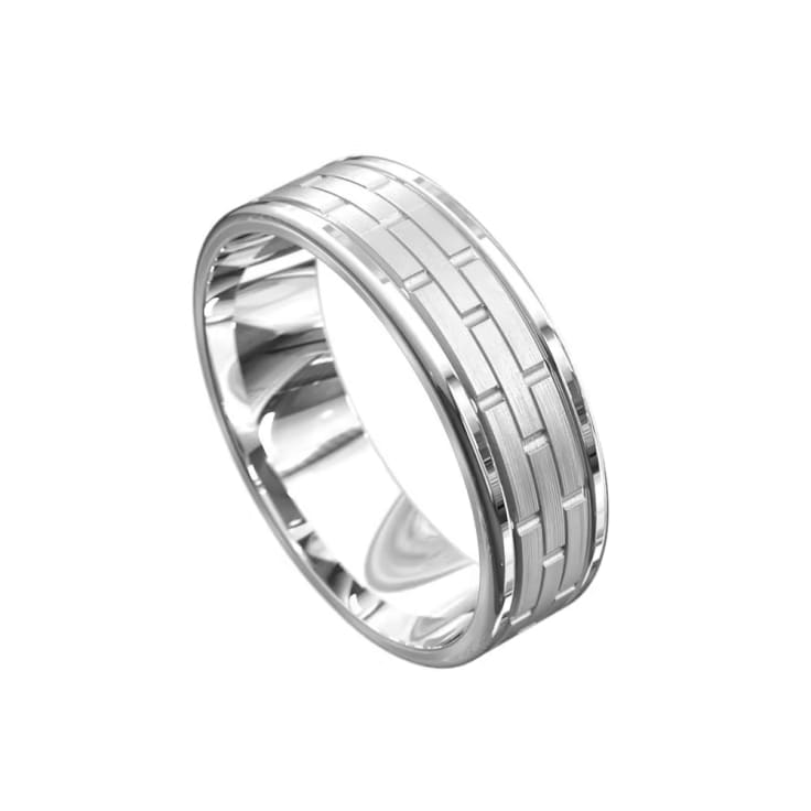 7mm 18k Solid Gold Mens Ring