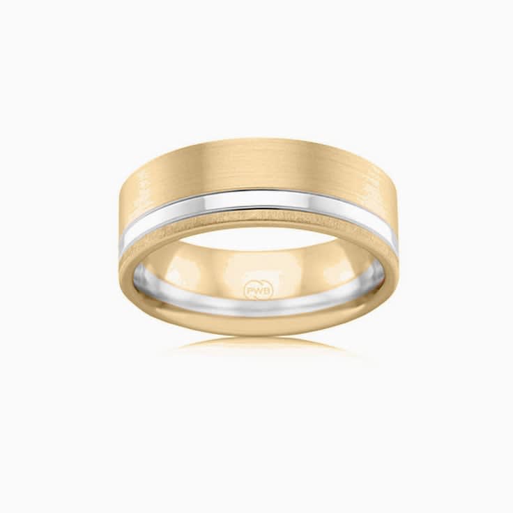 8mm Flat Mens Wedding Ring