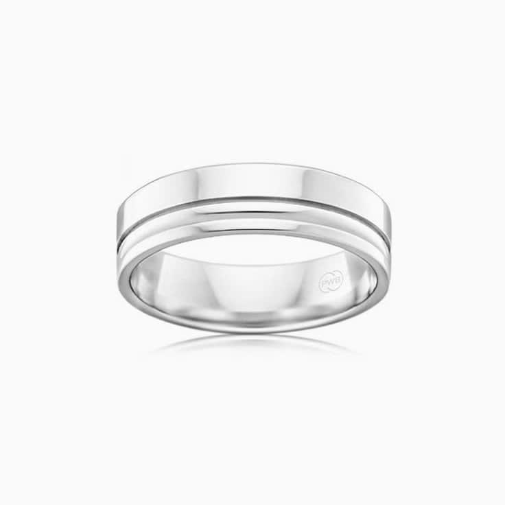 8mm Classic Gold Mens Wedding Ring