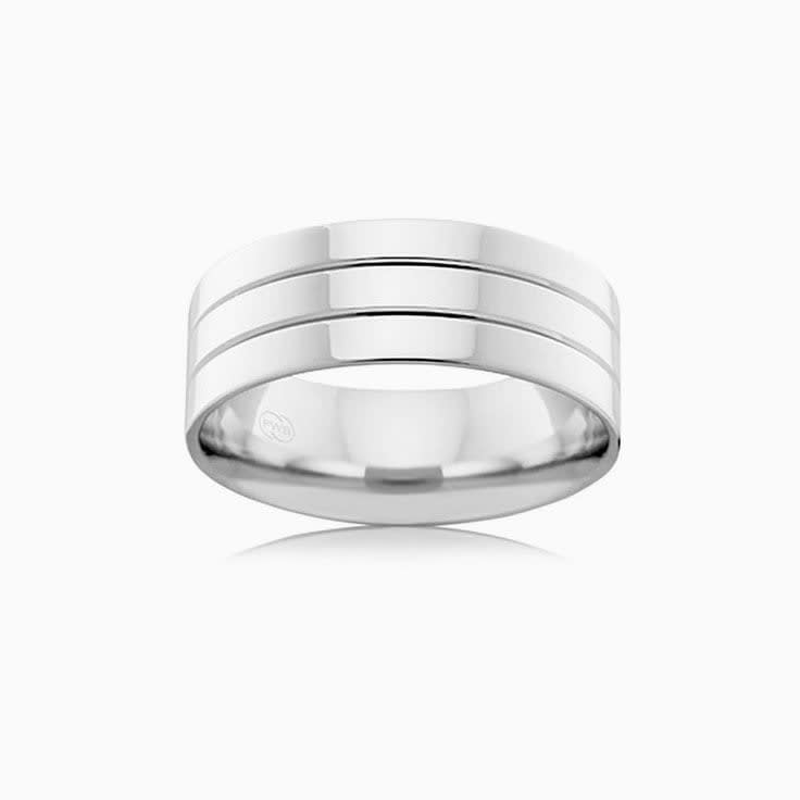 8mm Titanium Mens Ring
