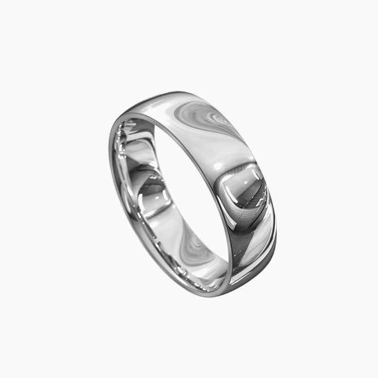 6mm 18k Solid Gold Mens Ring