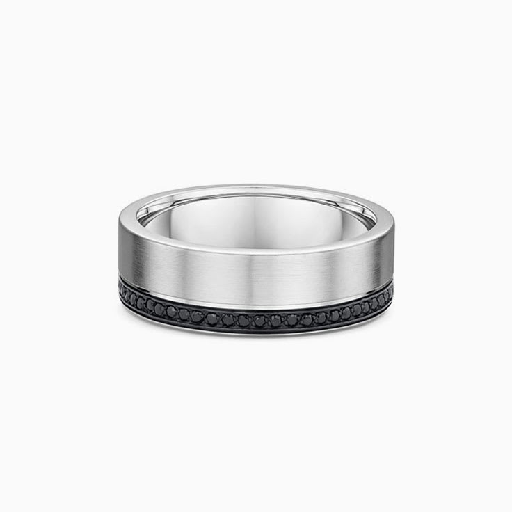 6mm Black Diamond Wedding Ring