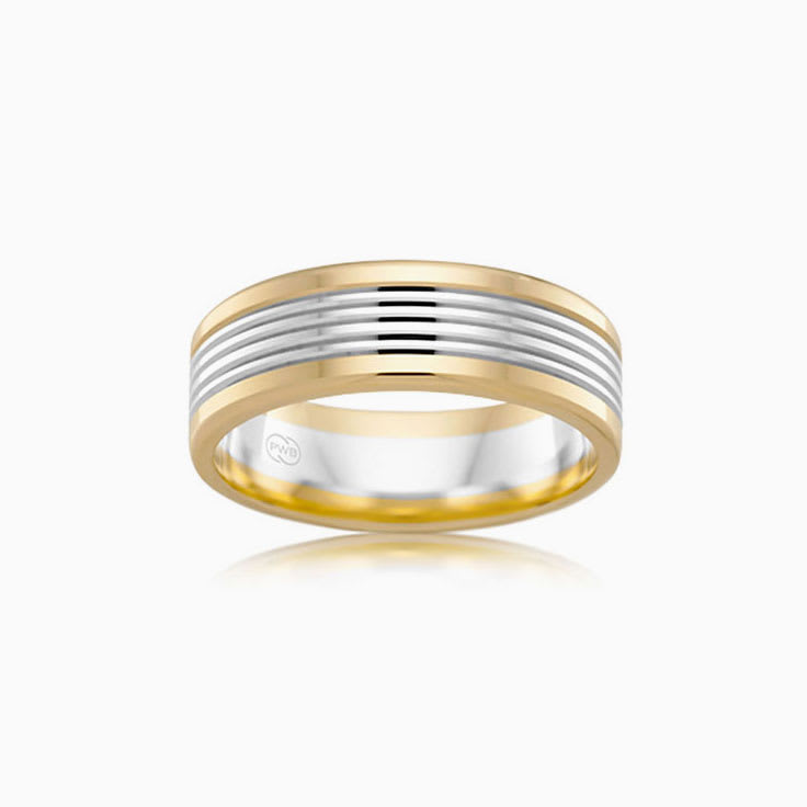 8mm 18k Gold Mens Wedding Ring
