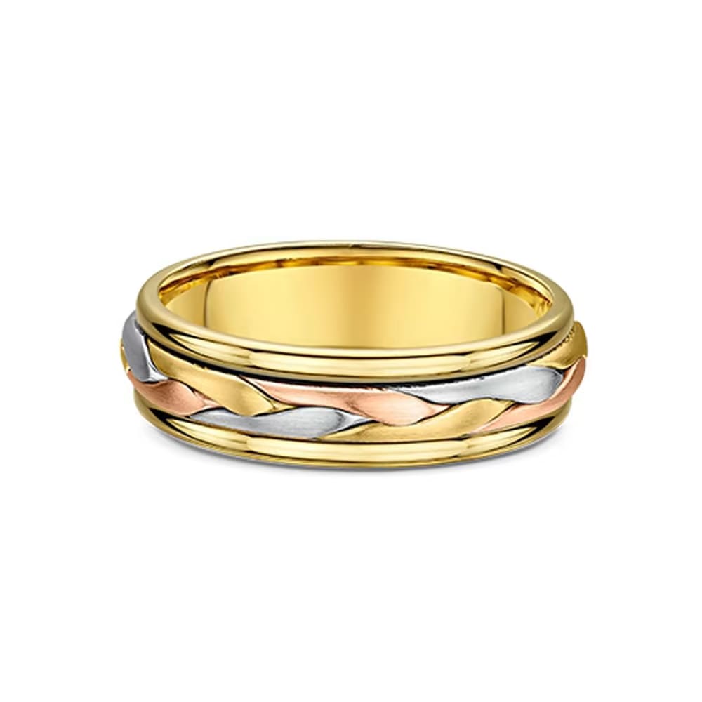 8mm 14k Gold Mens Wedding Ring