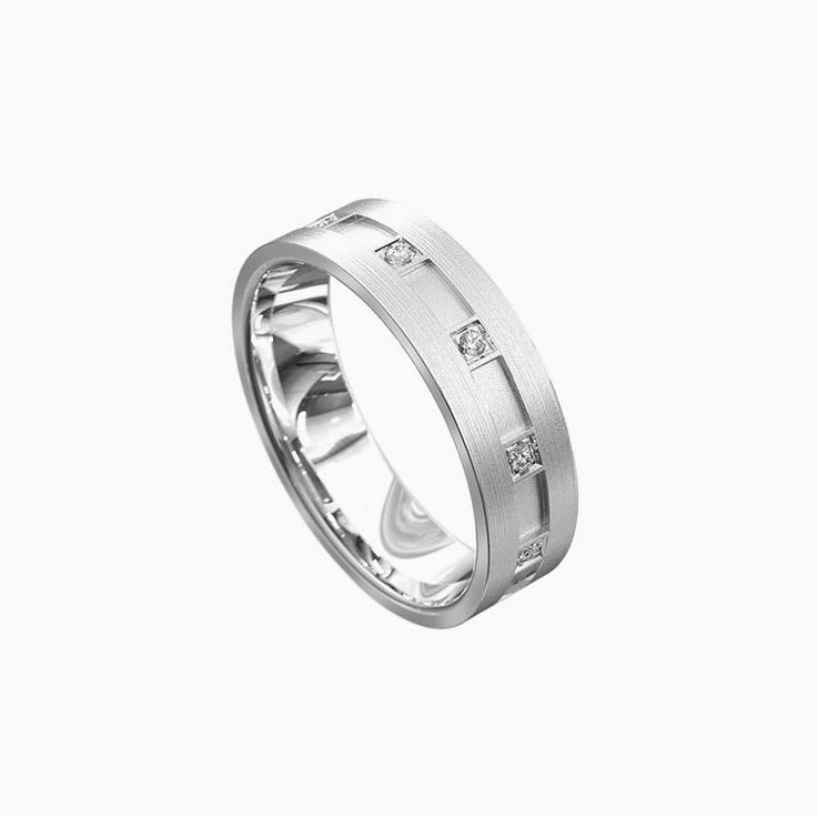 4mm Mens Diamond Wedding Ring