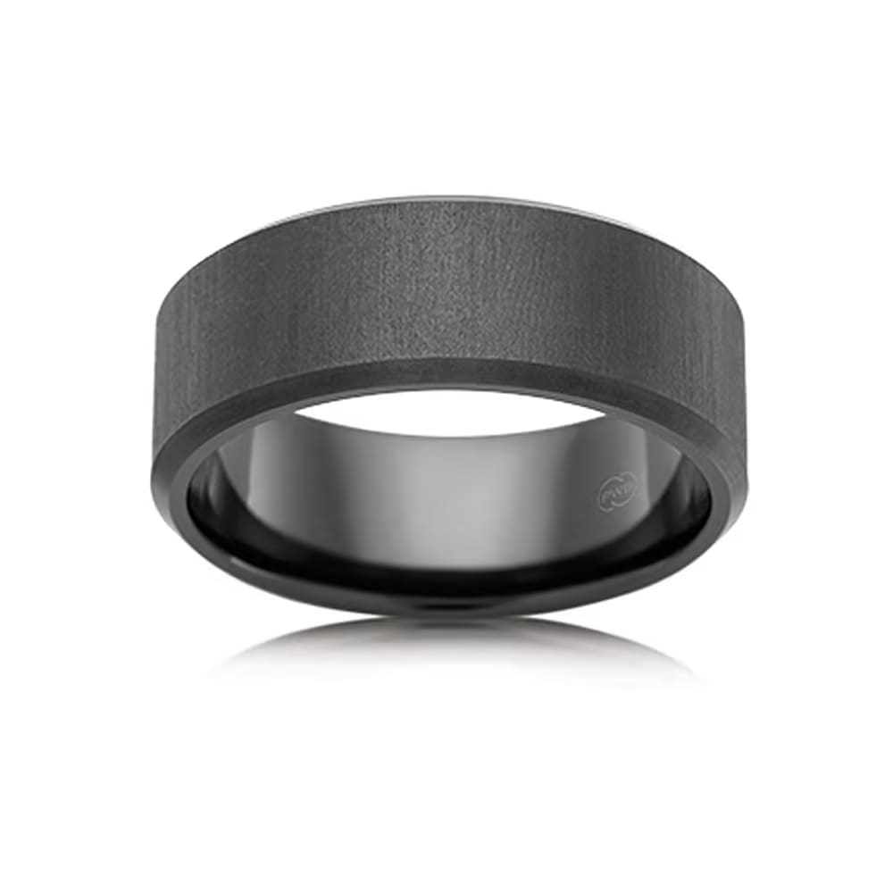 4mm Zirconium Mens Ring