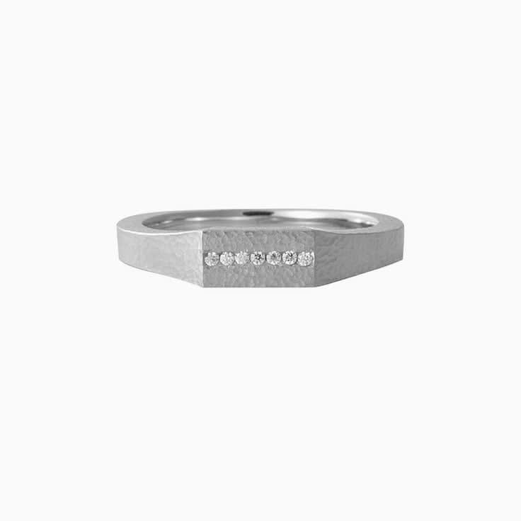 Signet Diamond wedding Ring