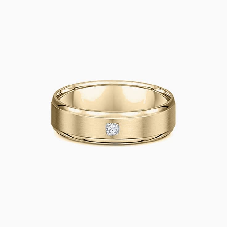 Mens Princess Cut Diamond Wedding Band
