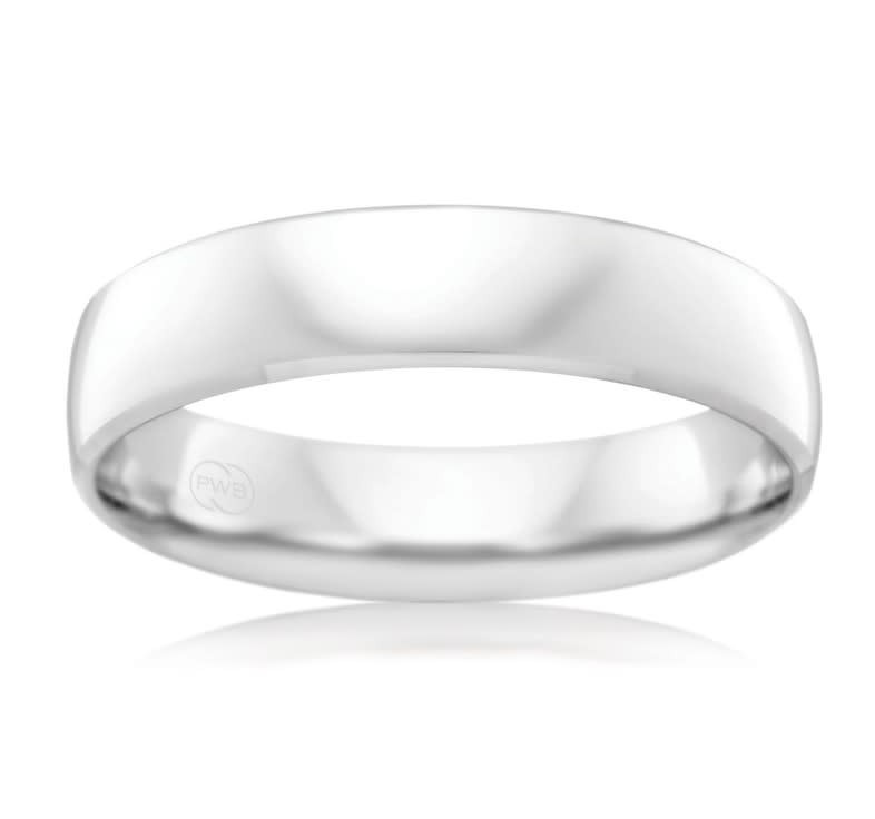 Half Rounded Mens wedding Ring